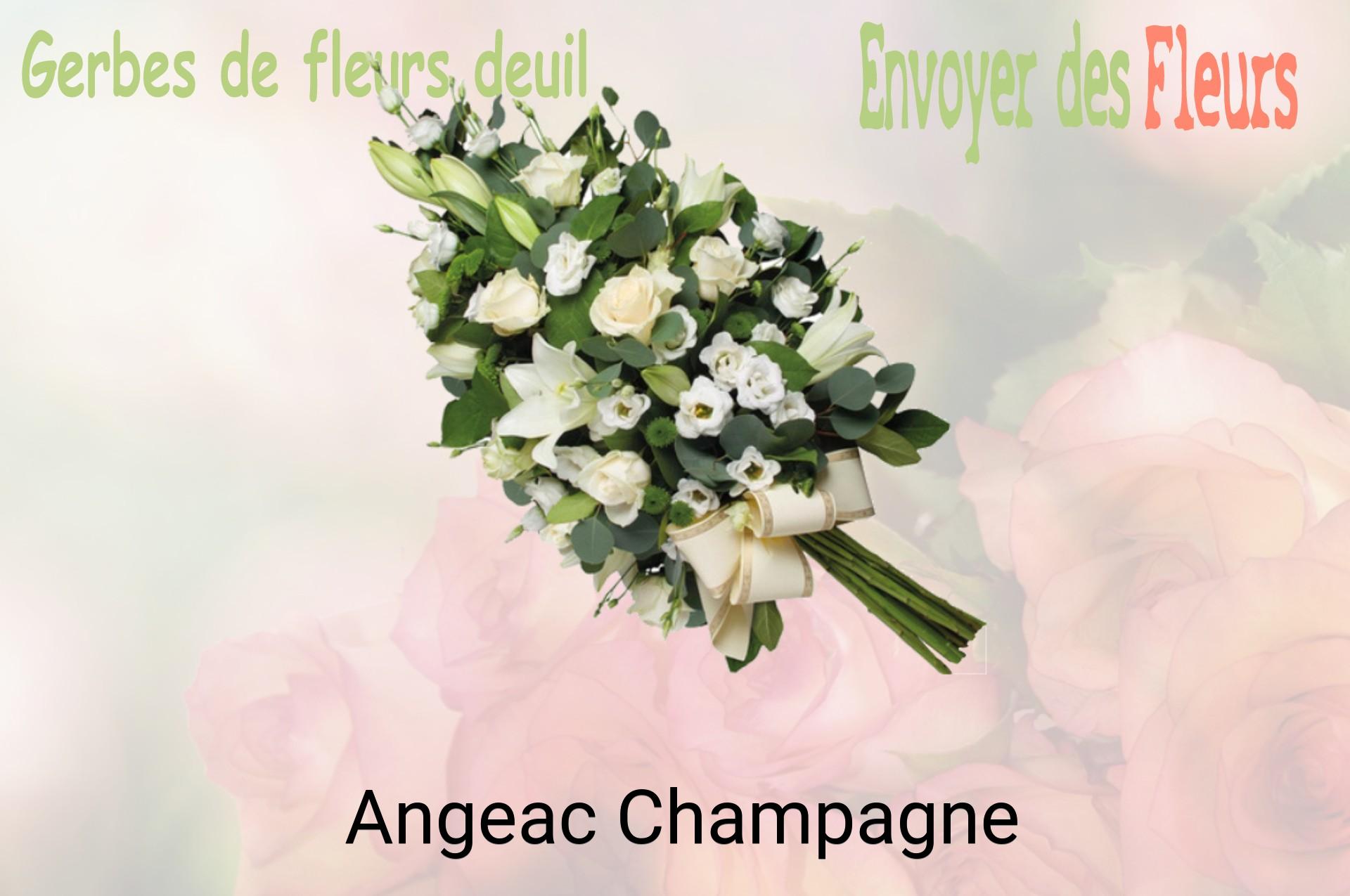 Gerbe de fleurs de deuil livrée à Angeac-Champagne